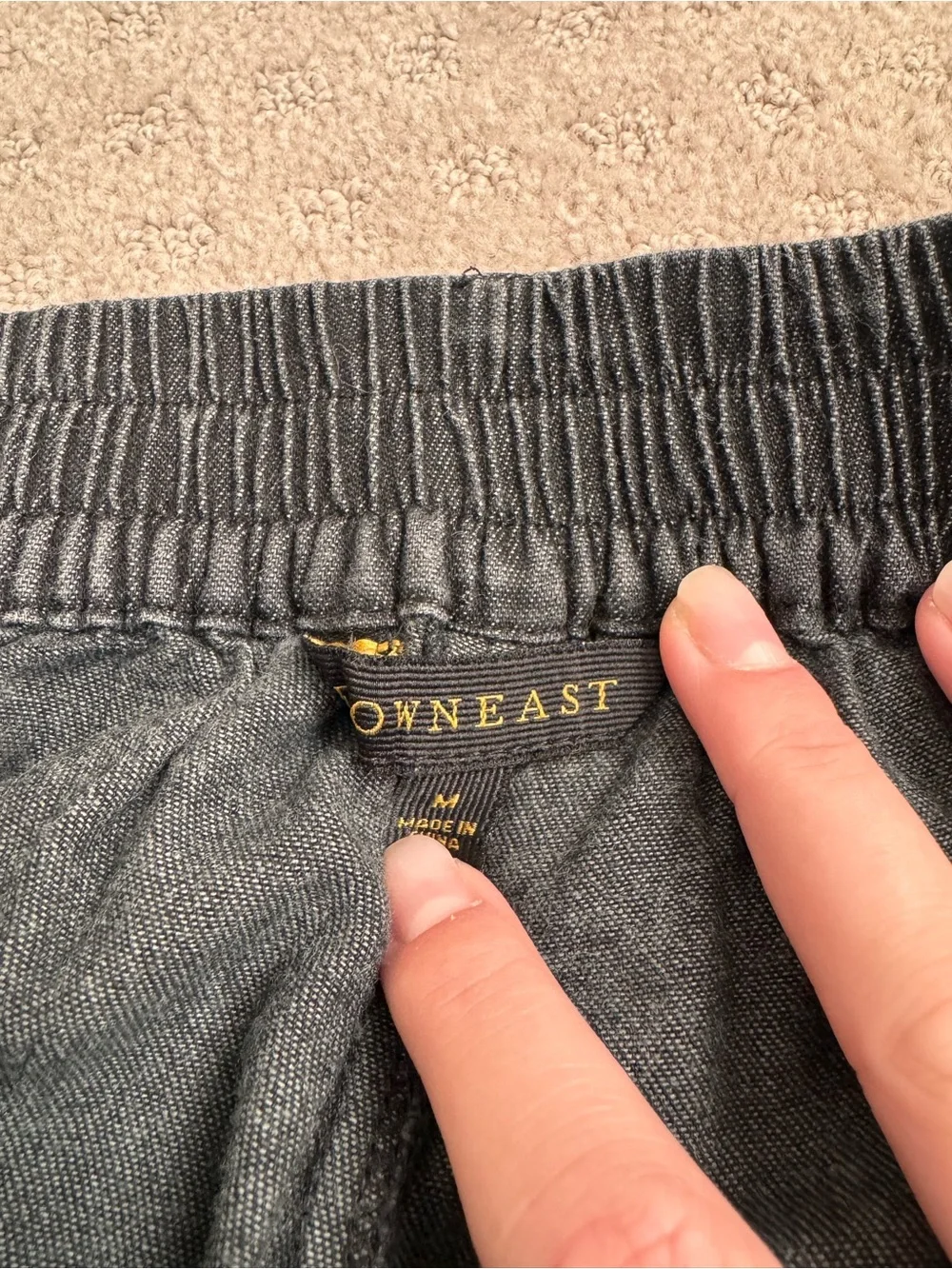 Downeast Black Drawstring Cargo Pants